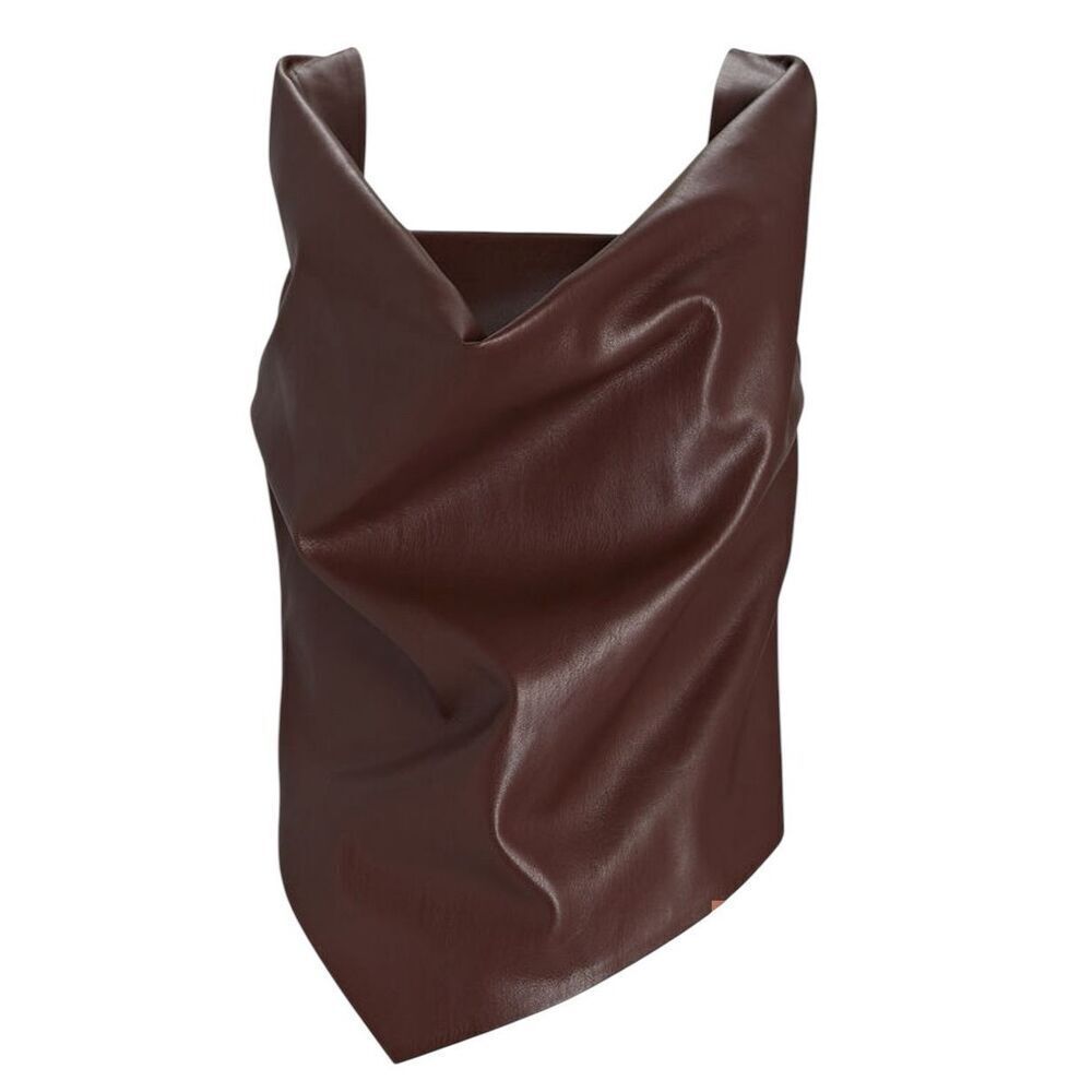 Nanushka Brown Drape Top NWT